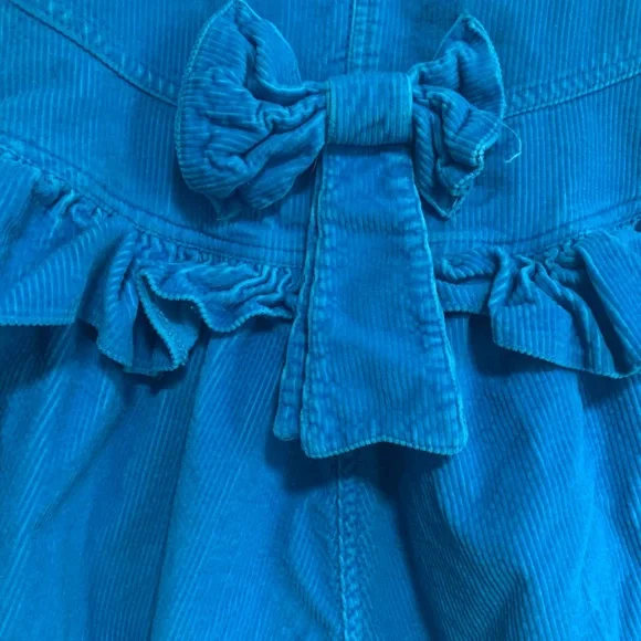 Vintage 1989 Raggedy Ann Blue Corduroy Jumper Dress 6x Bow Floral  Embroidered - www.disolcolor.com